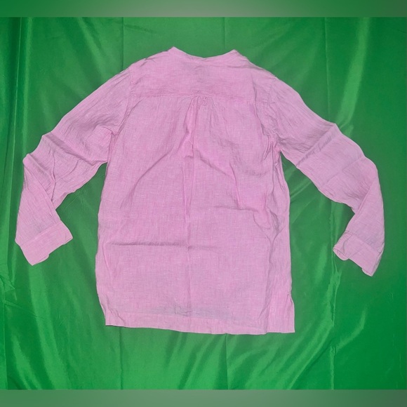J.Crew x Baird McNutt Irish Linen Pink Blouse size 00 - Picture 3 of 7